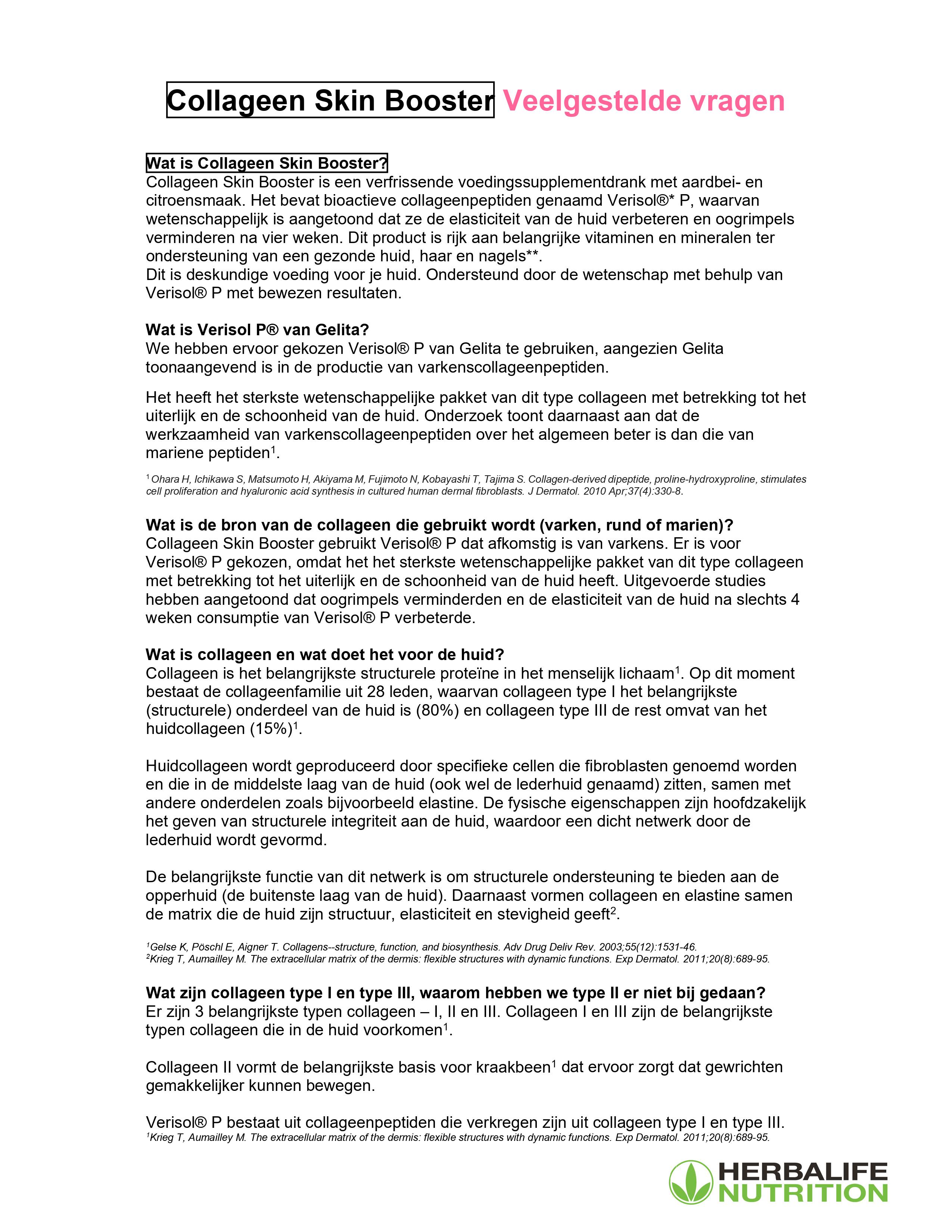 Collageen Skin Booster Veel Gestelde Vraag