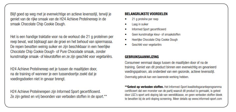 Herbalife 24 Achieve Proteinerepen CHOCOLATE CHIP COOKIE DOUGH SMAAK