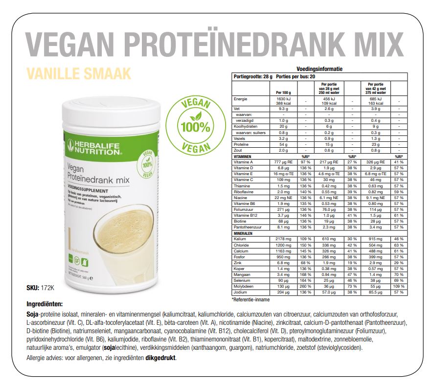 Vegan Proteïne Drankmix